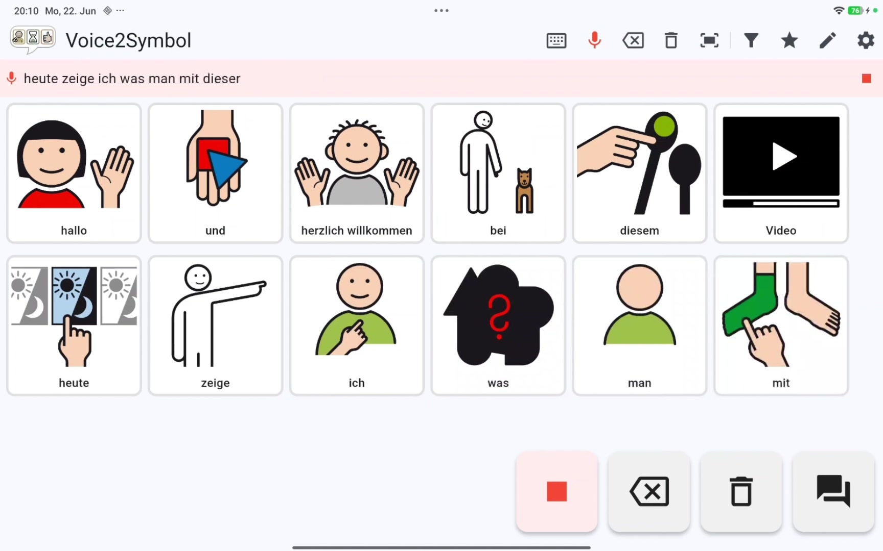 Voice2Symbol komplett – Alle Funktionen in einem Video